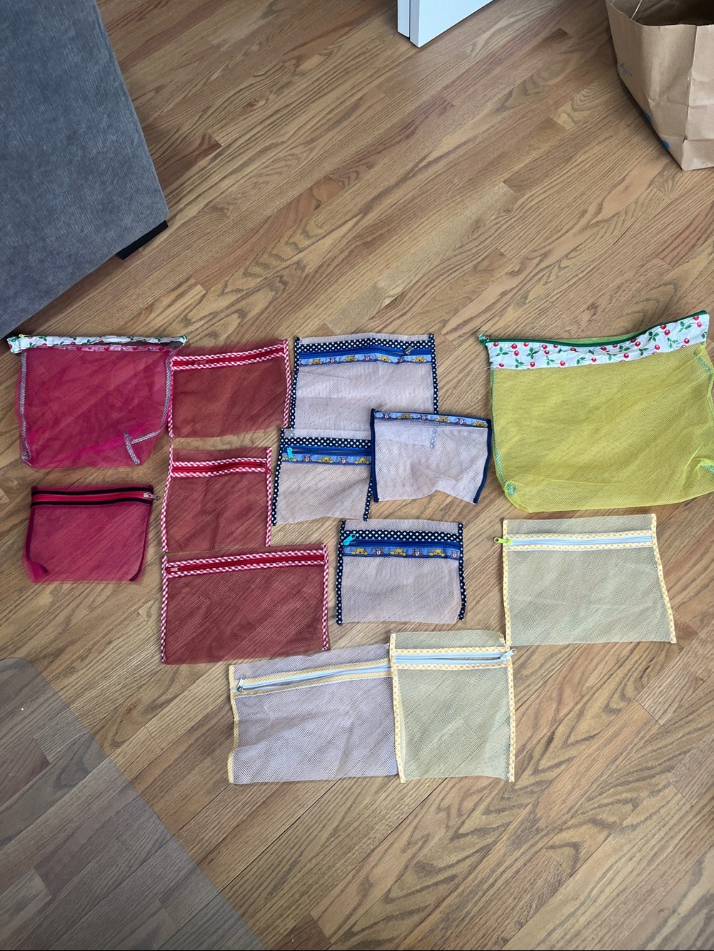 Set of Colorful Mesh Reusable Produce Bags